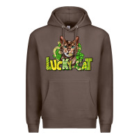 Coffee Lucky cat St. Patrick's Premium Hoodie - HowdyJamesFarm