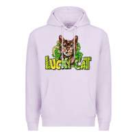 Lilac Lucky cat St. Patrick's Premium Hoodie - HowdyJamesFarm