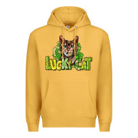 Mustard Lucky cat St. Patrick's Premium Hoodie - HowdyJamesFarm