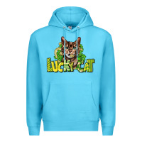 Ocean Blue Lucky cat St. Patrick's Premium Hoodie - HowdyJamesFarm