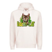 Pale Pink Lucky cat St. Patrick's Premium Hoodie - HowdyJamesFarm