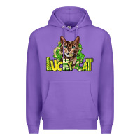 Purple Lucky cat St. Patrick's Premium Hoodie - HowdyJamesFarm