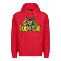 Red Lucky cat St. Patrick's Premium Hoodie - HowdyJamesFarm