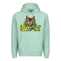 Seafoam Lucky cat St. Patrick's Premium Hoodie - HowdyJamesFarm