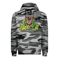 Slate Camo Lucky cat St. Patrick's Premium Hoodie - HowdyJamesFarm
