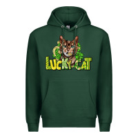 Sports Green Lucky cat St. Patrick's Premium Hoodie - HowdyJamesFarm