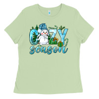 Matcha cozy season winter christmas Ladies Tee - NancyCooperArtShop