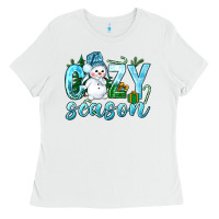 White cozy season winter christmas Ladies Tee - NancyCooperArtShop