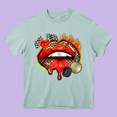 Race Lips Heavy Core Tee Designed By Adodesignshop