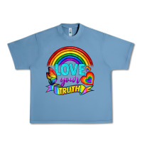 Pebble Blue Love Your Truth Urban Heavy Tee - BundleAndBundleShop