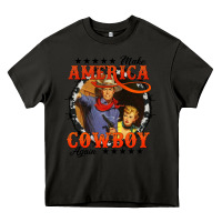 Asphalt make america cowboy again Heavy Core Tee - AdoDesignShop