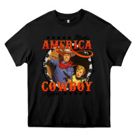 Black make america cowboy again Heavy Core Tee - AdoDesignShop