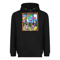 Black Happy Easter Day Heavyweight Hoodie - OliviaCreatesArt
