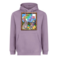 Lavender Happy Easter Day Heavyweight Hoodie - OliviaCreatesArt