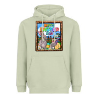 Matcha Happy Easter Day Heavyweight Hoodie - OliviaCreatesArt