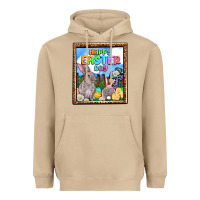 Mushroom Happy Easter Day Heavyweight Hoodie - OliviaCreatesArt