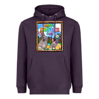 Plum Happy Easter Day Heavyweight Hoodie - OliviaCreatesArt