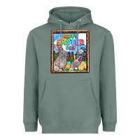 Sage Happy Easter Day Heavyweight Hoodie - OliviaCreatesArt