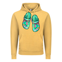 Vintage Mustard nurse crocs Vintage Hoodie - MaliasSmallBusiness