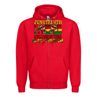 Red juneteenth celebrating black freedom Zipper Hoodie - CowGirlArtShop