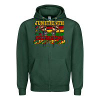 Sports Green juneteenth celebrating black freedom Zipper Hoodie - CowGirlArtShop