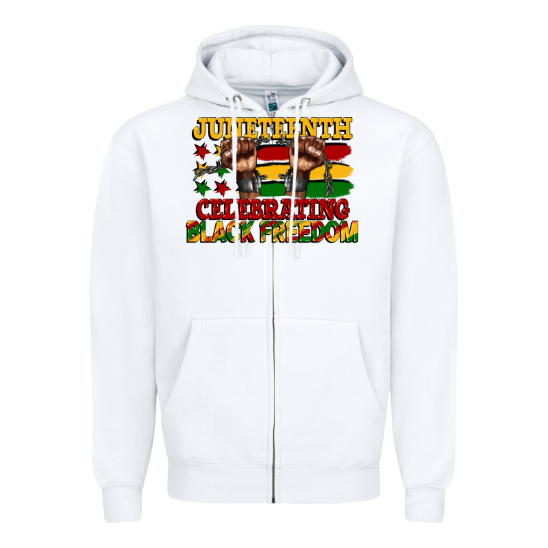 Juneteenth Celebrating Black Freedom Zipper Hoodie by CowGirlArtShop | Teevron