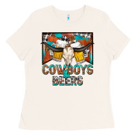 Bone cowboys and beers Ladies Tee - NancyCooperArtShop