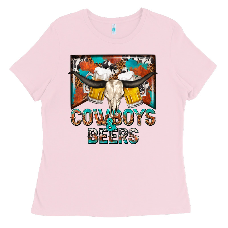 Cowboys And Beers Ladies Tee by NancyCooperArtShop | Teevron