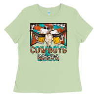 Matcha cowboys and beers Ladies Tee - NancyCooperArtShop