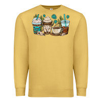 Antique Gold bull skull coffee cups Premium Sweatshirt - OliviaCreatesArt