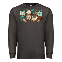 Smoke bull skull coffee cups Premium Sweatshirt - OliviaCreatesArt