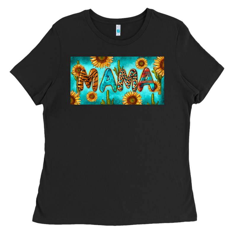 Western Mama With Sunflowers And Cactus Ladies Tee by RanaPortraitStore | Teevron