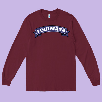 Louisiana Long Sleeve Tee Designed By Barkaloodesign