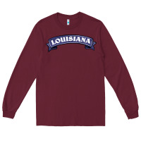Burgundy louisiana Long Sleeve Tee - BarkalooDesign