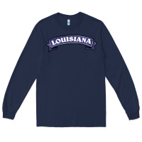 Navy louisiana Long Sleeve Tee - BarkalooDesign