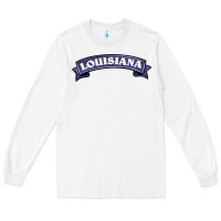White louisiana Long Sleeve Tee - BarkalooDesign