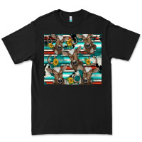 Black western horseshoe sunflower brown cow Premium Tee - BarkalooDesign