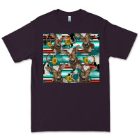 Plum western horseshoe sunflower brown cow Premium Tee - BarkalooDesign