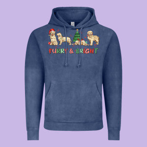Furry And Bright Vintage Hoodie Designed By Maliassmallbusiness