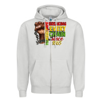 Dove Grey juneteenth breaking every chain since 1865 Zipper Hoodie - CowGirlArtShop