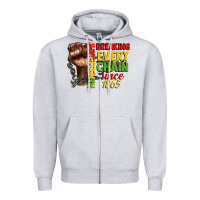 Heather Grey juneteenth breaking every chain since 1865 Zipper Hoodie - CowGirlArtShop