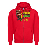 Red juneteenth breaking every chain since 1865 Zipper Hoodie - CowGirlArtShop