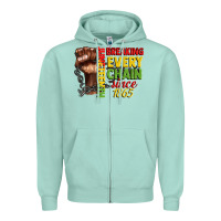 Seafoam juneteenth breaking every chain since 1865 Zipper Hoodie - CowGirlArtShop