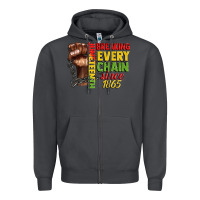 Smoke juneteenth breaking every chain since 1865 Zipper Hoodie - CowGirlArtShop