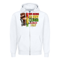 Juneteenth Breaking Every Chain Since 1865 Zipper Hoodie | Teevron