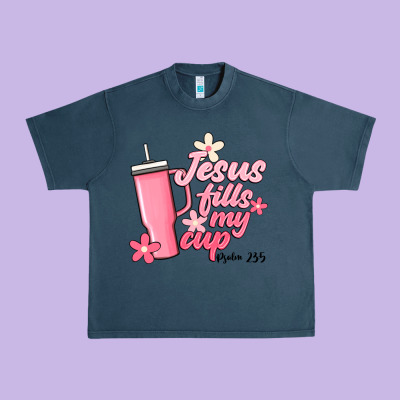 Jesus Fills My Cup Urban Heavy Tee Designed By Jahusdesignshop