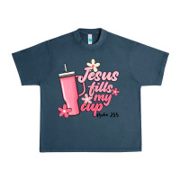 Midnight Navy jesus fills my cup Urban Heavy Tee - JahusDesignShop