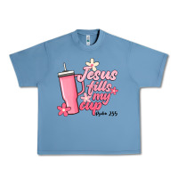 Pebble Blue jesus fills my cup Urban Heavy Tee - JahusDesignShop