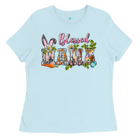 Baby Blue blessed mama easter Ladies Tee - BarkalooDesign