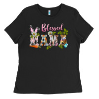 Black blessed mama easter Ladies Tee - BarkalooDesign
